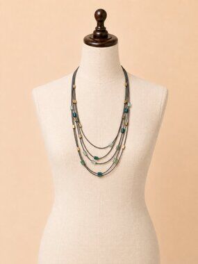 Victoria & Albert Museum London Multi-Strand Artisan Glass Bead Necklace